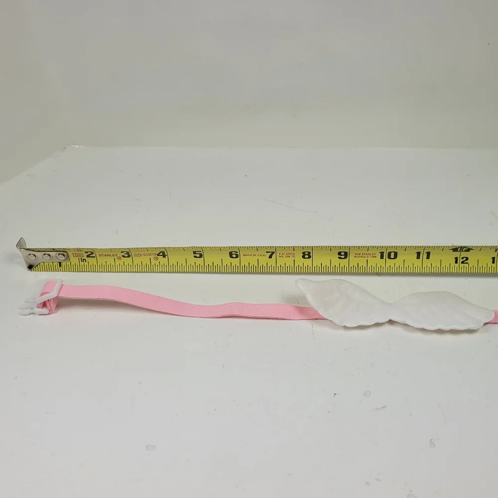 Pink and White Angel Wing Cat Collar
